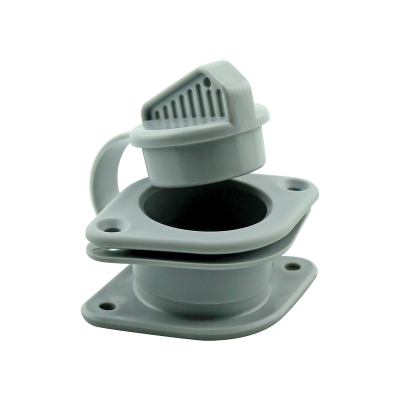 Non-Return Drain Valvewith Plug for 25mm Transom, Grey, Set