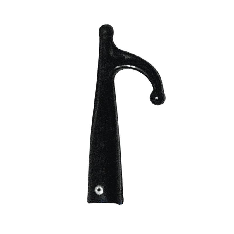 Female Hook with Single End, Plastic, Ø 30mm, Plastic, Black