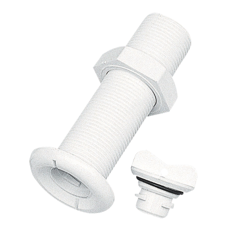 Drain Socket with Plug, &apos;&apos;Fast Lock&apos;&apos;,Ø43mm, White